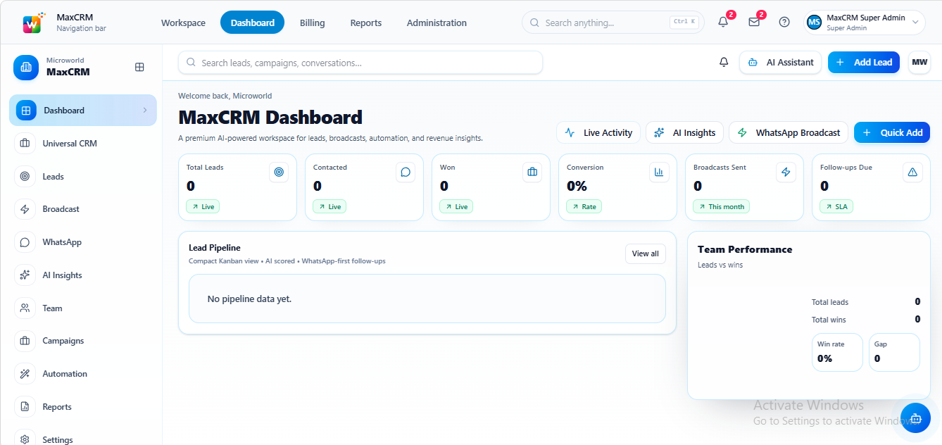 Admin Dashboard